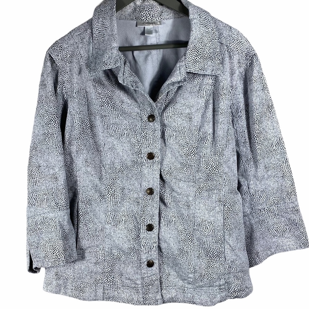 Dress Barn Gray and White Jacket 14/16